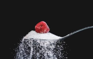 sugar on a spoon